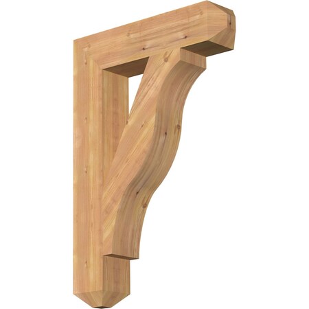 Ekena Millwork Funston Craftsman Smooth Bracket, Western Red Cedar, 5 1/2"W x 26"D x 38"H BKT06X26X38FST04SWR